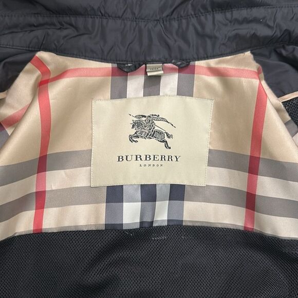 Burberry London navy blue rain lightweight trench coat US 10 - Picture 5 of 13